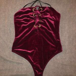 Red velvet bodysuit